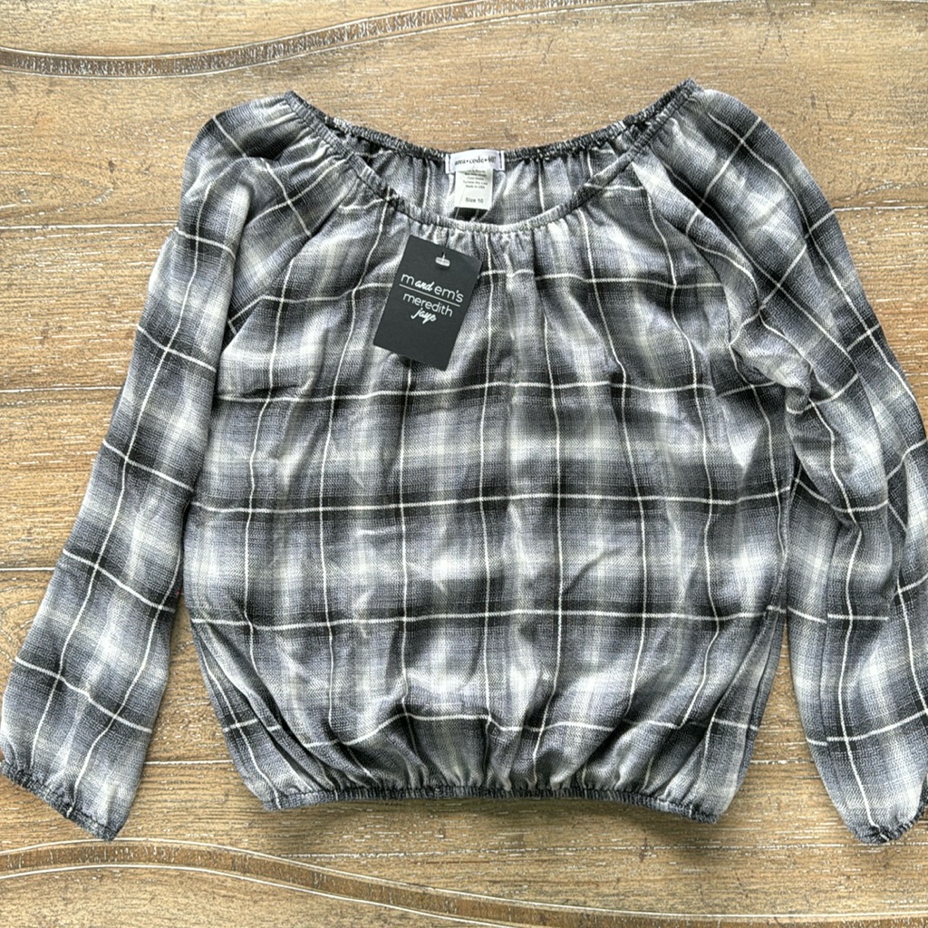 Girls Plaid Top